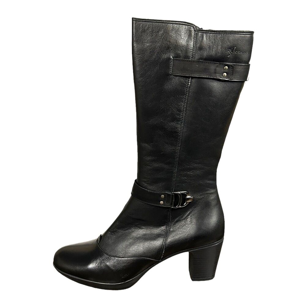 Dorking Womens EU 41 US 11 Camino Mid Calf Boots Black Leather *NEW with DEFECT